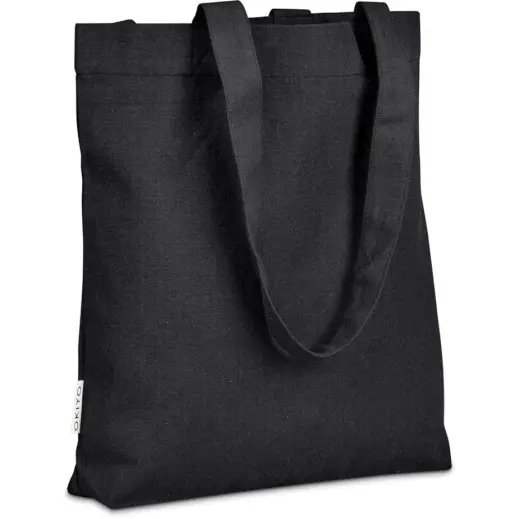 Okiyo Kyanbasu Recycled Canvas Shopper Black Close Up